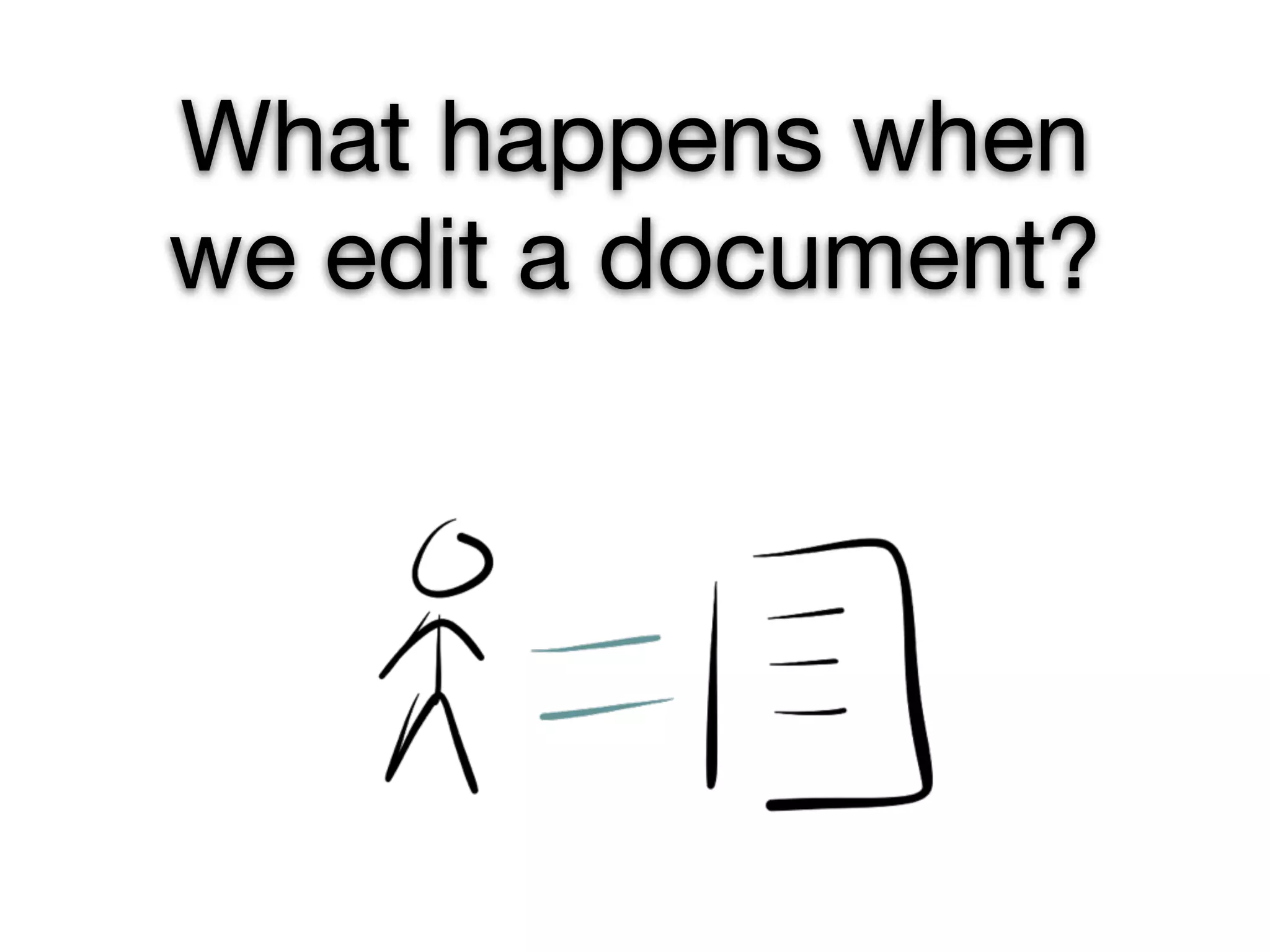 What happens when
we edit a document?
 