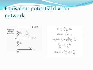 Equivalent potential divider
network

 