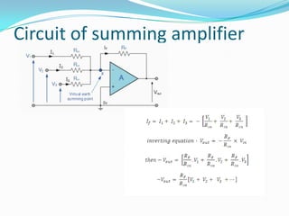 Circuit of summing amplifier

 