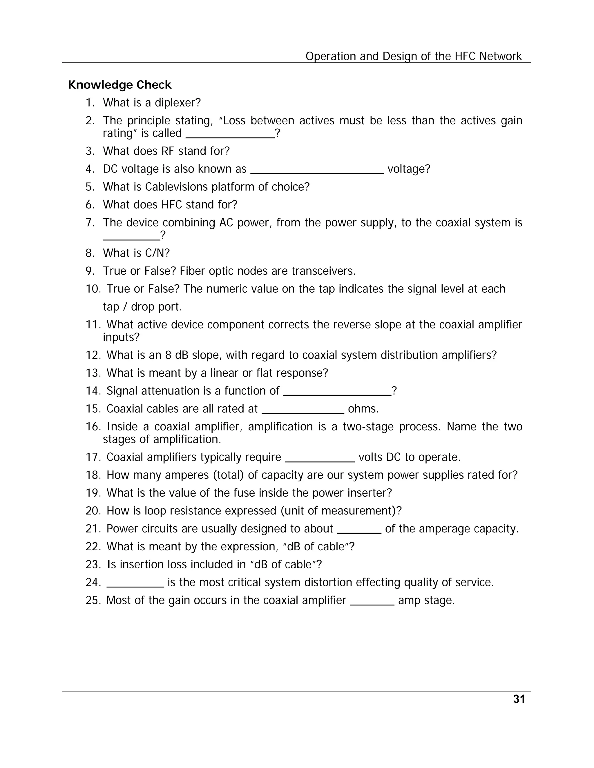 Operation and design hfc | PDF