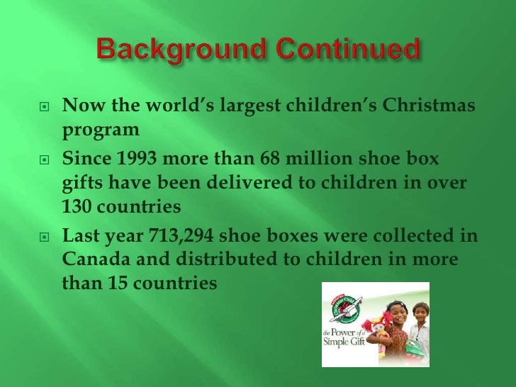 Operation Christmas Child Presentation