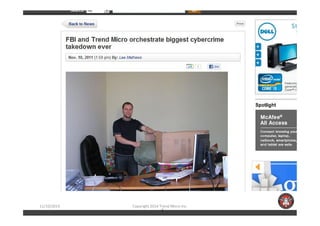 11/10/2014 Copyright 2014 Trend Micro Inc. 
2 
 