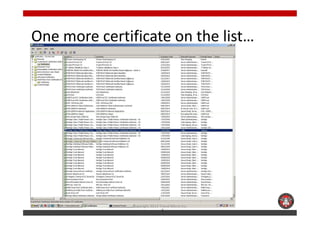 One more certificate on the list… 
11/10/2014 Copyright 2014 Trend Micro Inc. 
2 
 