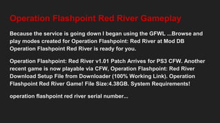 Operation Flashpoint Red River Cheats | PPT