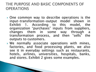 Operation management | PPTX | Business | Business and Finance