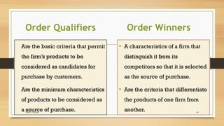 Order Winners Examples Operation Management Full PPT.pdf mella.pdf is very important slides | PDF