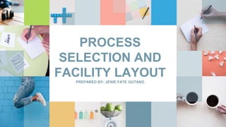 PROCESS
SELECTION AND
FACILITY LAYOUT
PREPARED BY: JENIE FATE GUTANG
 