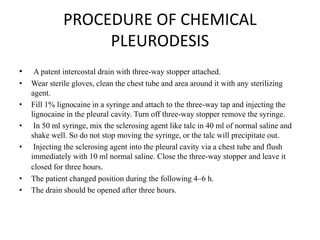 Operation on the pleura