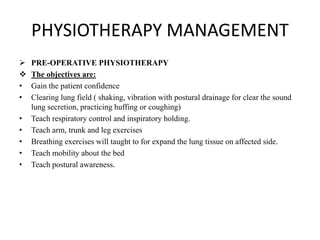 Operation on the pleura
