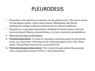 Operation on the pleura