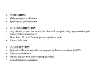 Operation on the pleura