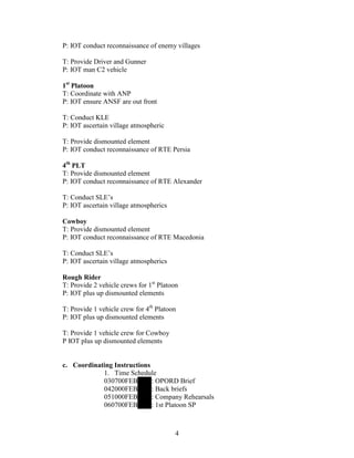 Operation Order 01 | PDF | War and Conflicts