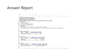 Answer Report