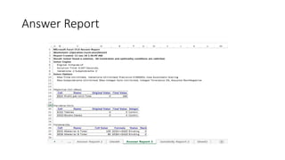 Answer Report