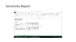 Sensitivity Report