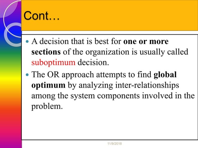 Operation Research Ppt Chapter One PPT