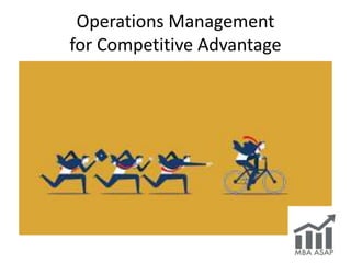 Operations Management
for Competitive Advantage
 
