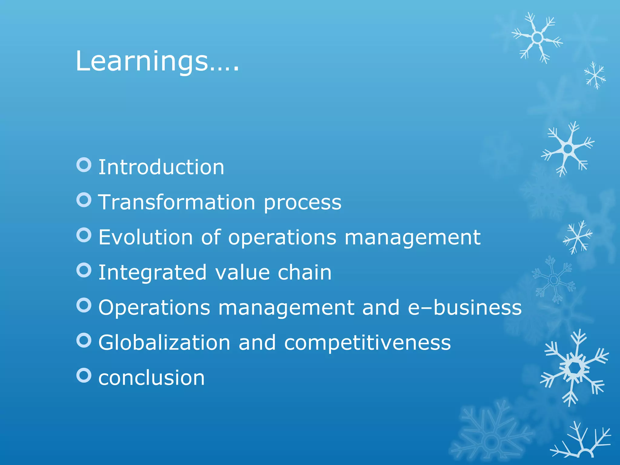 Operations and competitiveness | PPT