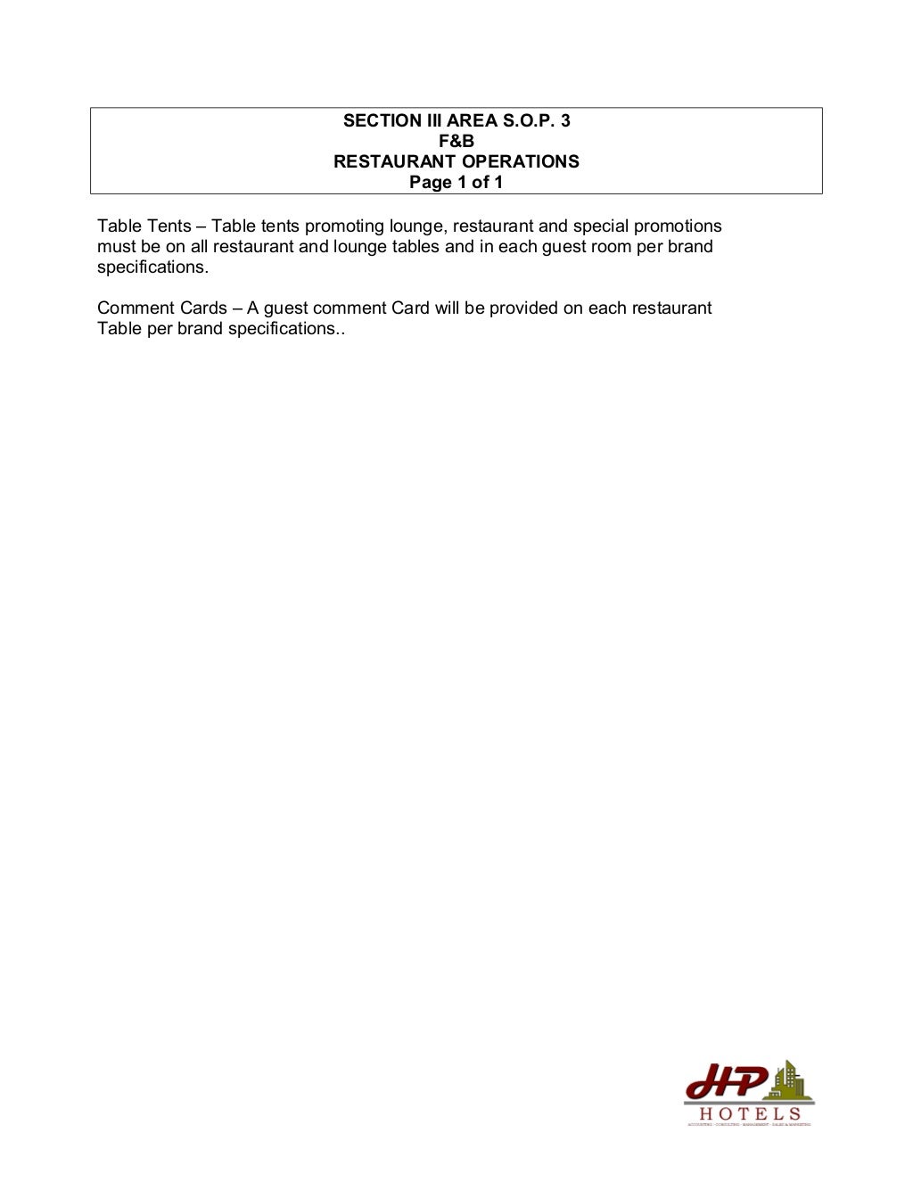 Operations manual