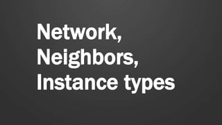 Instance types
Network,
Neighbors,
 