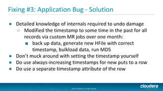 ©2014 Cloudera, Inc. All rights reserved.
©2014 Cloudera, Inc. All rights reserved.
Fixing #3: Application Bug - Solution
...
