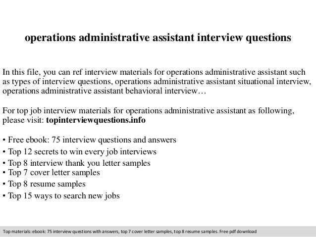 executive assistant interview questions and answers