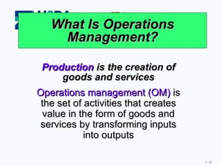Operations And Productivity | PPT