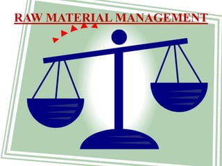 RAW MATERIAL MANAGEMENT
 