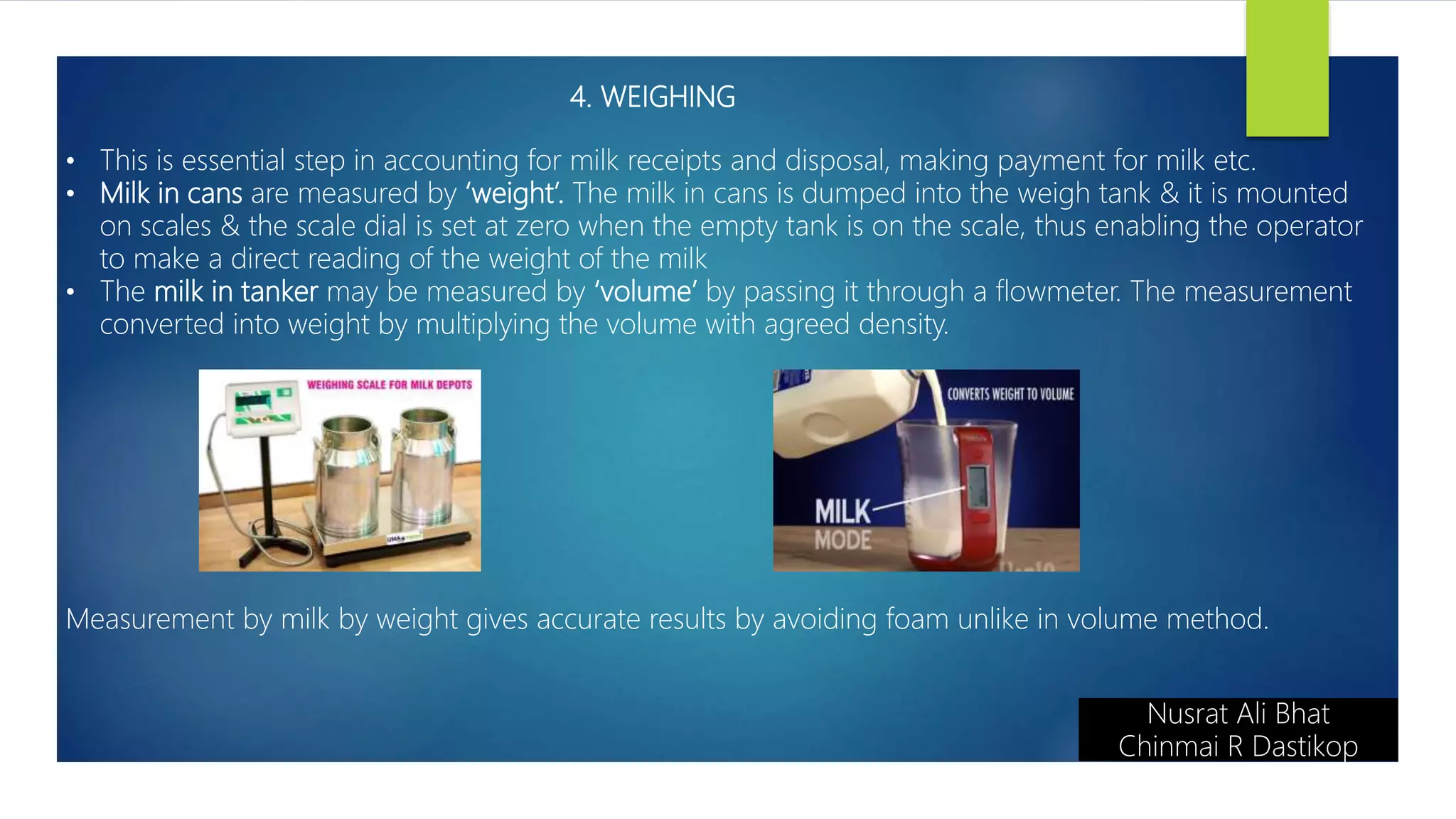 Operations in milk processing plant | PPTX