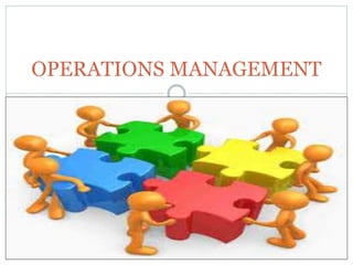 OPERATIONS MANAGEMENT 
AN INTRODUCTION 
 