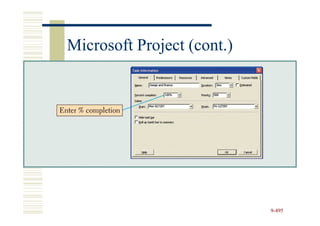 Microsoft Project (cont.)




                            9-495
 