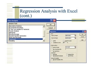 Regression Analysis with Excel
(cont.)




                                 12-637
                                 12-
 