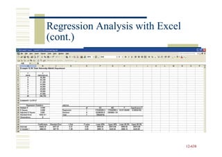 Regression Analysis with Excel
(cont.)




                                 12-638
                                 12-
 
