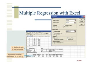 Multiple Regression with Excel




                            12-640
                            12-
 