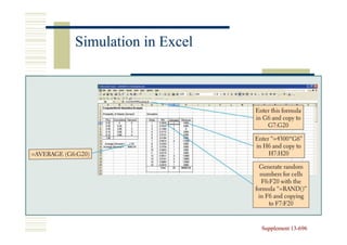 Simulation in Excel




                      Supplement 13-696
                                 13-
 