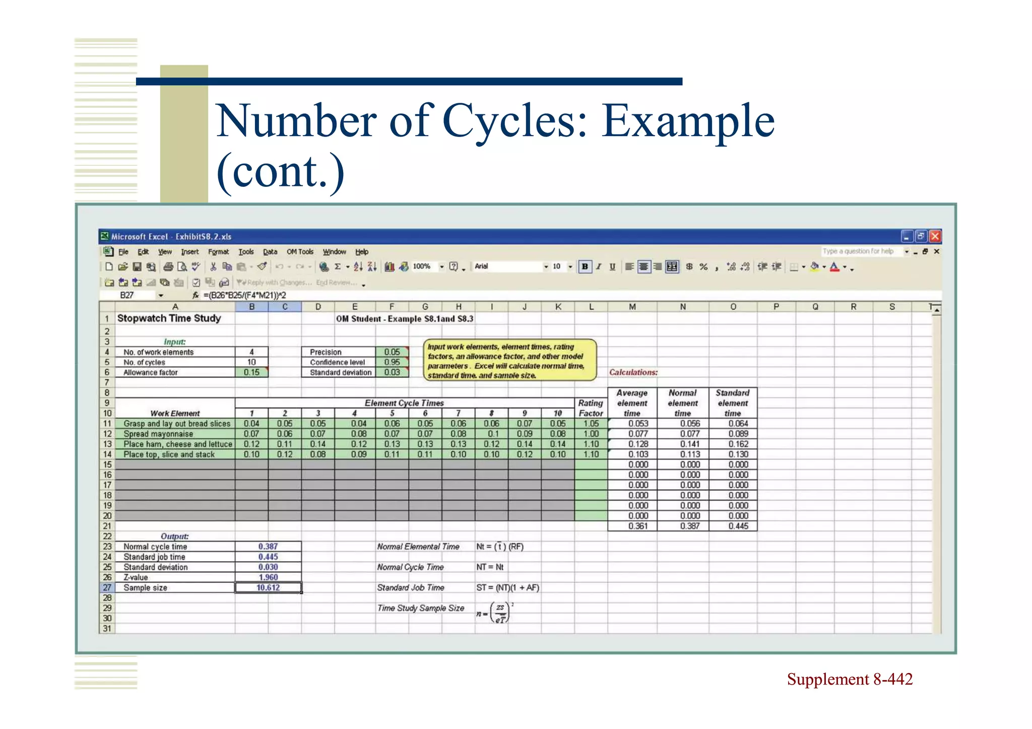 Number of Cycles: Example
(cont.)




                            Supplement 8-442
                                       8-
 