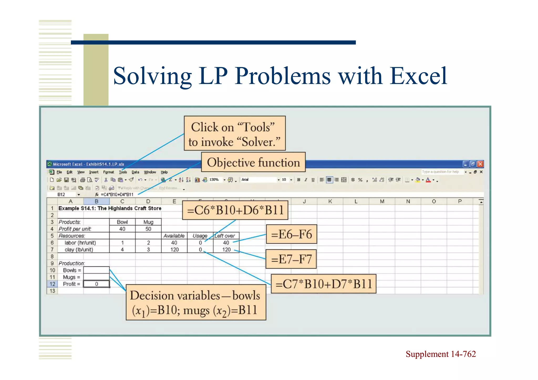 Solving LP Problems with Excel




                          Supplement 14-762
                                     14-
 