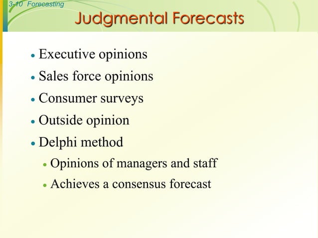 Operations management forecasting