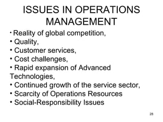 Operations management an overview | PPT