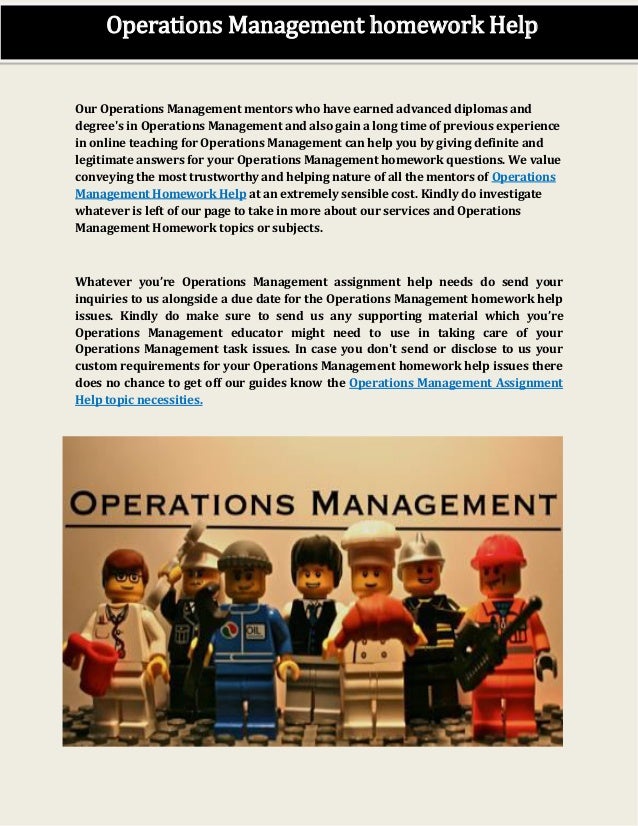homework help operations management