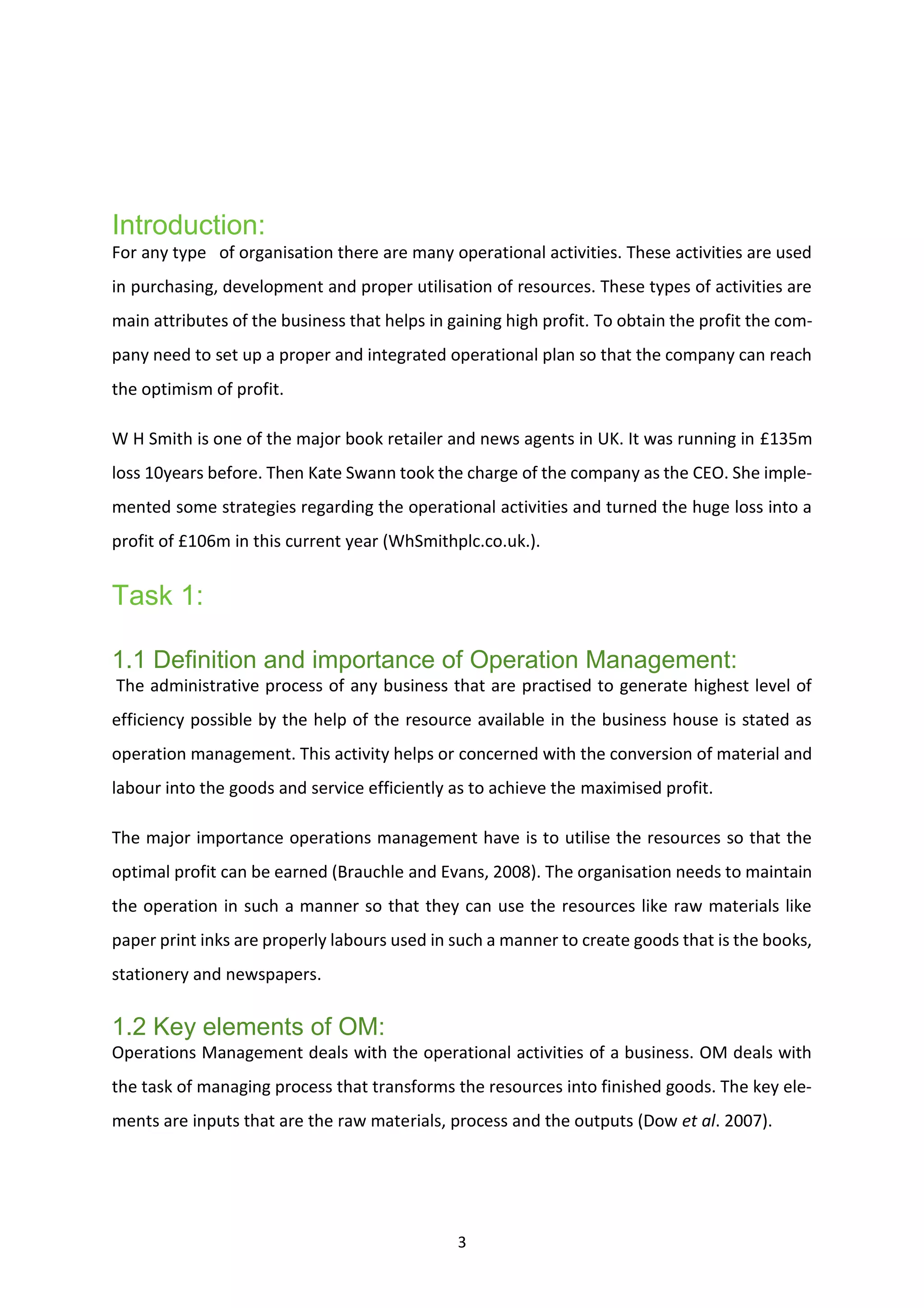 Operations management in business assignment sample | PDF