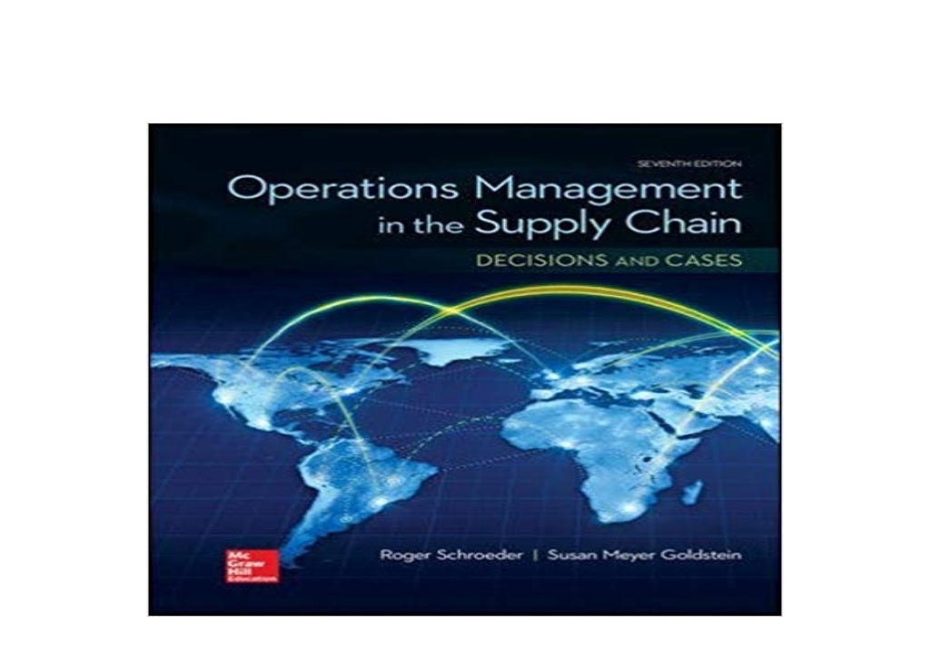 Operations And Supply Chain Management Mcgraw Hill Education