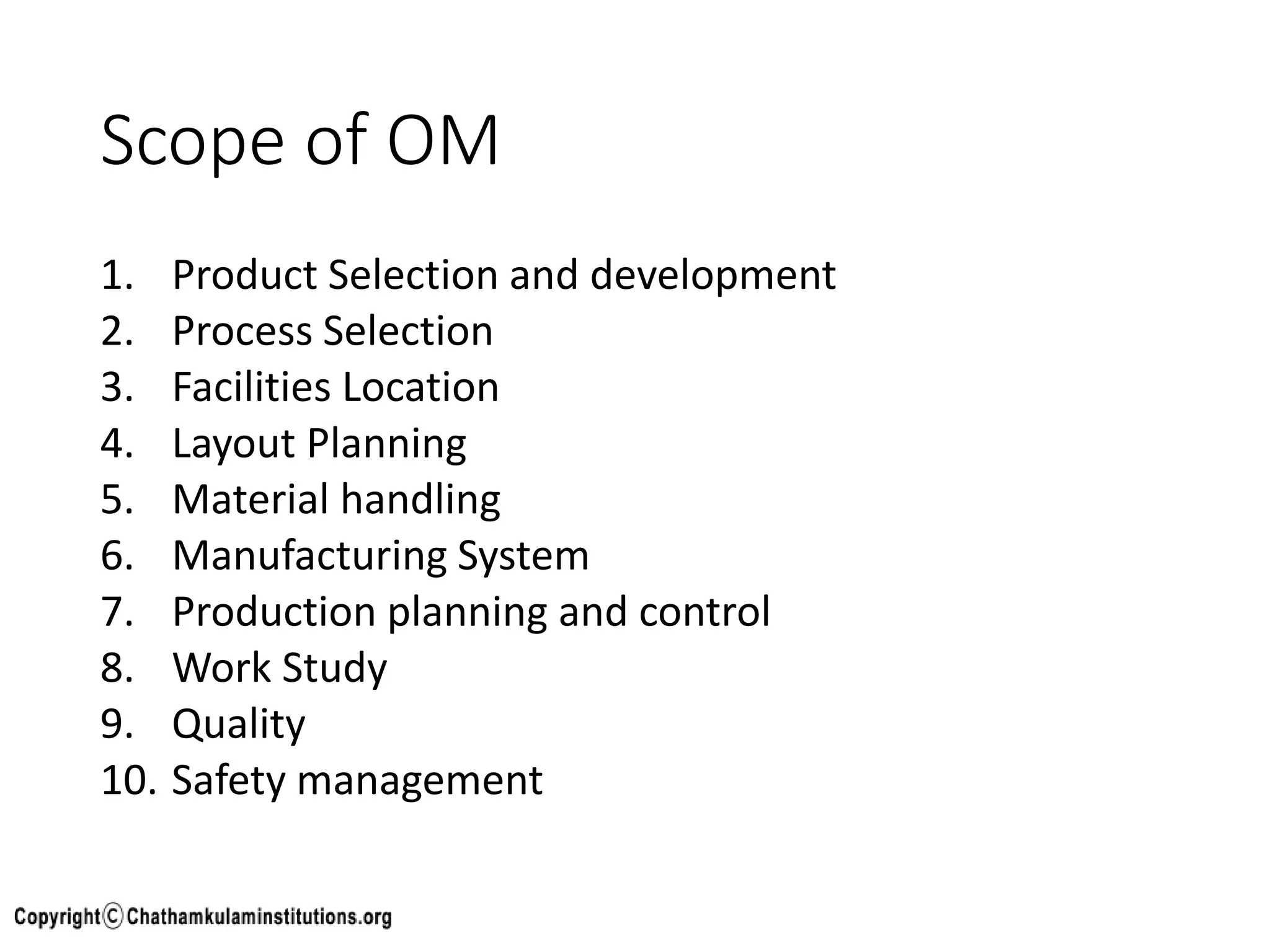 Operations management module 1 ( calicut university ) | PPT | Free Download