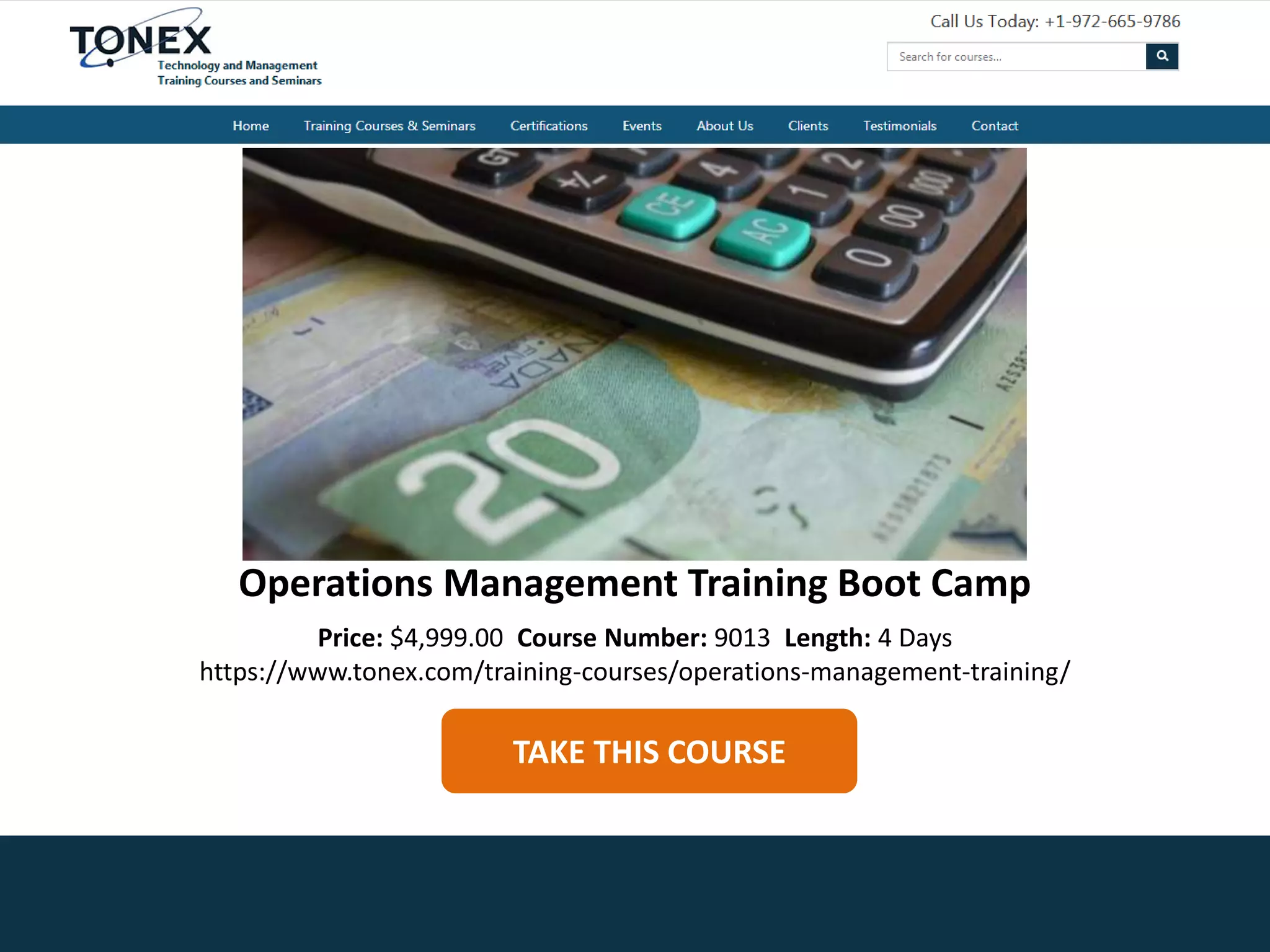 TAKE THIS COURSE
Price: $4,999.00 Course Number: 9013 Length: 4 Days
https://www.tonex.com/training-courses/operations-management-training/
Operations Management Training Boot Camp
 