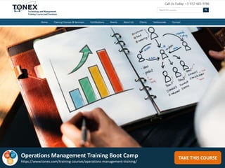 Operations Management Training Bootcamp | PPTX