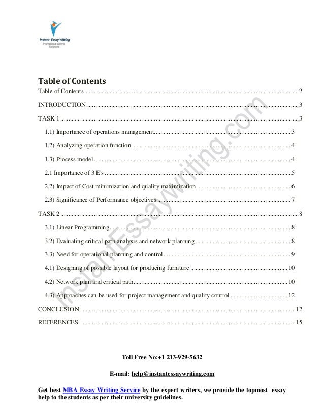 Operations Management Essay