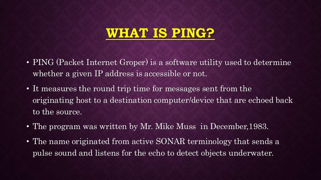 What is Ping