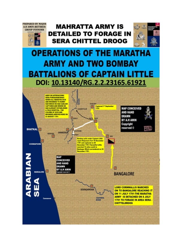 OPERATIONS OF THE MARATHA ARMY AND TWO BOMBAY BATTALIONS OF CAPTAIN LITTLE PDF