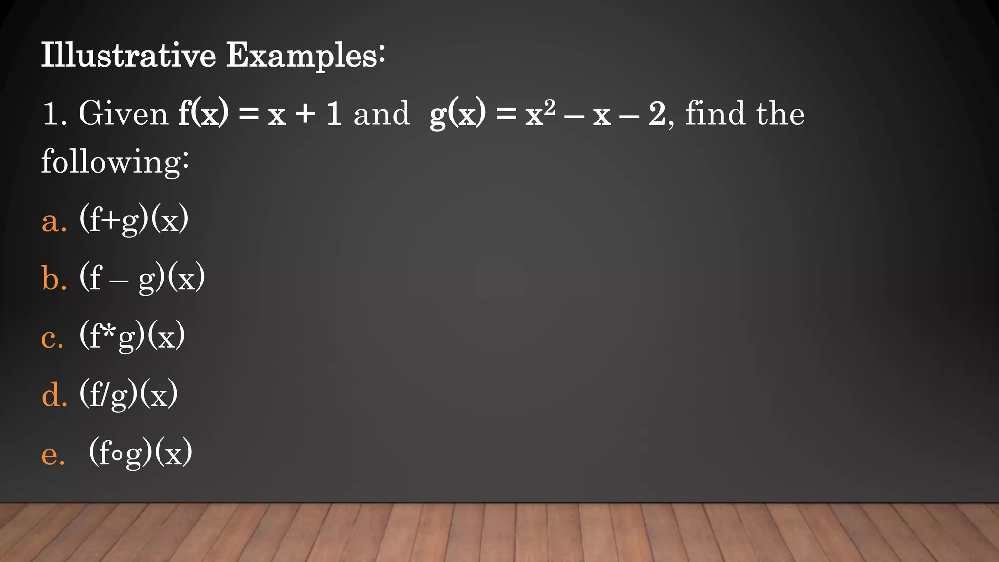 Operations on function.pptx | Chemistry | Science