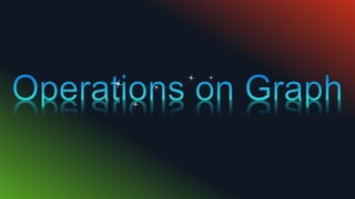 Operations on graph